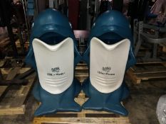 Dolphin Waste Bins from a Theme park. Set of 2
