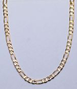 9ct Yellow Gold Figaro Link Chain / Necklace 4mm 23