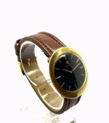 LOT WITHDRAWN | Vintage Omega Solid 9k Gold Manual - Wind Oval Case Felt Dial Cal 620 Gents Watch