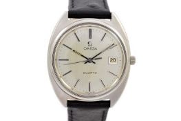 Omega Quartz Stainless Steel Men's Watch