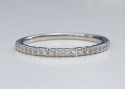 Diamond Half Eternity Ring set in 18k White Gold