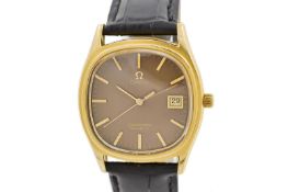 Omega Seamaster Quartz Gold Plated Mens Watch