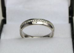 Palladium Diamond Set Wedding Band / Ring 0.25ct Size M 1/2