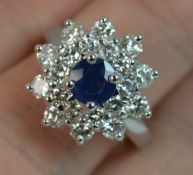 Sapphire and Diamond Ring