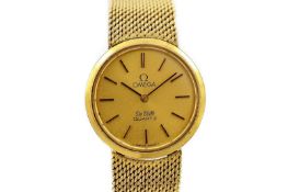 Vintage Omega De Ville Cal.1350 Quartz Gold Plated Ladies Watch