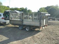 ifor williams drop side trailer with mesh side with rear ramp 12x6.6