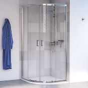 BOW SLIDER DOOR 1200mm / Bright Silver Frame / Clear Glass ( pictures for illustration purposes) SC