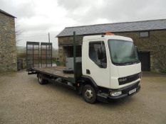 LOT WITHDRAWN 2002 DAF LF 45.150 7.5T Beavertail Plant Lorry