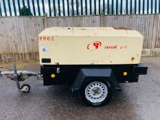Ingersoll Rand Doosan. 7/26E Towable Air Compressor.