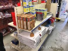 Double sided display rack with plumbing products