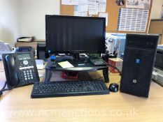 ** NO RESERVE **PC hp 280 plus monitor/keyboard