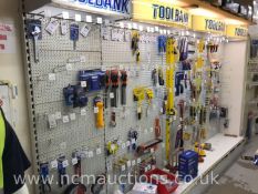 Display rack plus mixture of tools