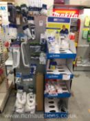 Display rack plus plumbing materials