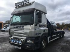 DAF CF 8X4 Flatbed With 30 Tonne Faber Crane