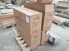 8x Faux Leather Black Chairs