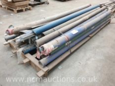 Assorted Carpet treads and Edging Pieces in tubes