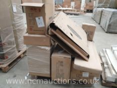 Dressing Table, Console Table, Electric Fire and 2x Chairs on pallet