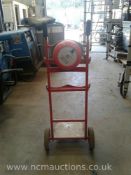 Double fire extinguisher trolley