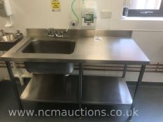 Stainless Steel Sink with Prep Area