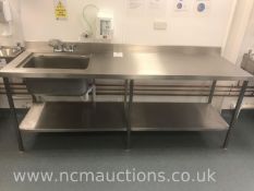 Stainless Steel Sink with Prep Area