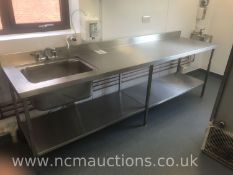 Stainless Steel Sink with Prep Area