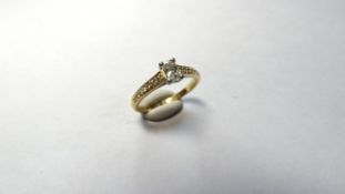 18ct Yellow Gold Diamond Solitaire Ring
