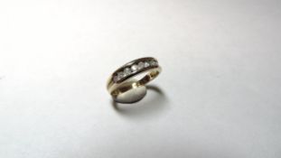 9ct Yelow Gold Diamond Half Eternity Ring