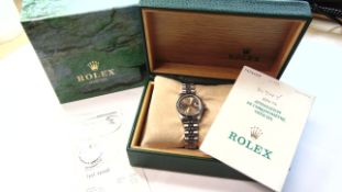 Rolex Ladies Datejust Steel Jubilee Bracelet Salmon Roman Numeral Dial 69174