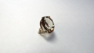 9ct Yellow Gold Smokey Quartz Dress Ring