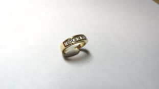 Stamped 18k Diamond Half Eternity Ring