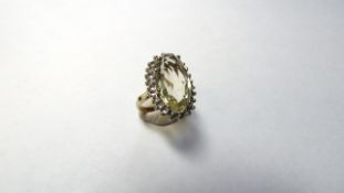 9ct Yellow Gold Quartz Dress Ring