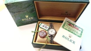 Rolex Ladies Datejust Steel Jubilee Bracelet White Roman Dial 79174