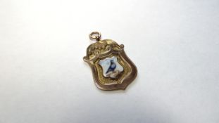 Vintage 9ct Rose and Yellow Gold Racing Pigeon Medal
