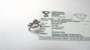 18ct White Gold Diamond Single Stone Ring
