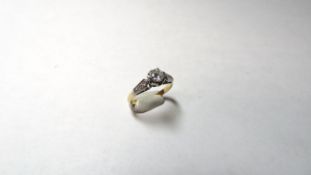 Diamond Solitaire Ring Stamped 18ct