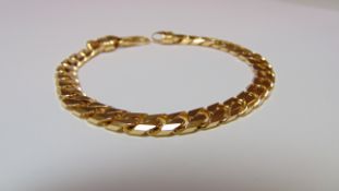 9ct Yellow Gold Plain Curb Bracelet