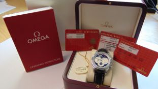 Omega DeVille Chronoscope Automatic 48505031 Leather with Deployment Buckle