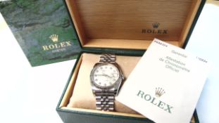 Rolex Gents Datejust Silver Jubilee Diamond Dial Steel Jubilee Bracelet 116234
