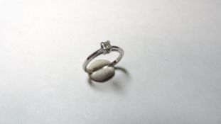 18ct White Gold Solitaire Diamond Ring