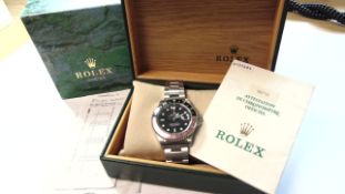 Rolex GMT 'Coke' Black and Red Bezel Steel Oyster Bracelet 16710