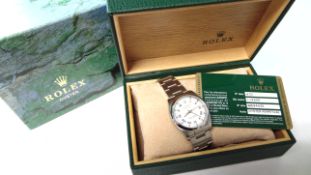 Rolex AirKing White Roman Numerals Steel Oyster Bracelet 114200