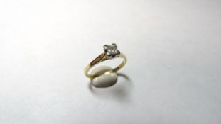 18ct Yellow Gold Diamond Solitaire Ring