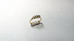 3 Stone Diamond Ring Stamped 750