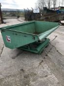 Leanard Double tipping skip 8ft wide