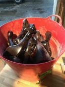 2 Tubs of queen ann chair legs stained & plain