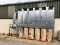 Fercell 6 bag dust unit model SIL6 year 2014 5.5kw motor 11ft high 14ft5