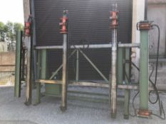 Marzani Hydraulic frame cramp with new motor bearing & squaring clamps