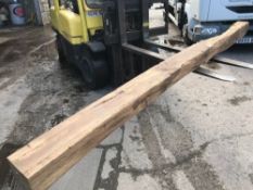 old oak beam 10ft long 6x6 square & cleaned