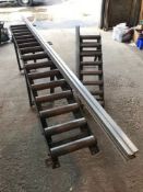 2 lenths of roller sides for radial arm saws etc 8ft & 4ft with 12