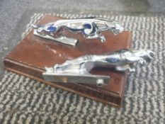 2 x leaping cats cast models